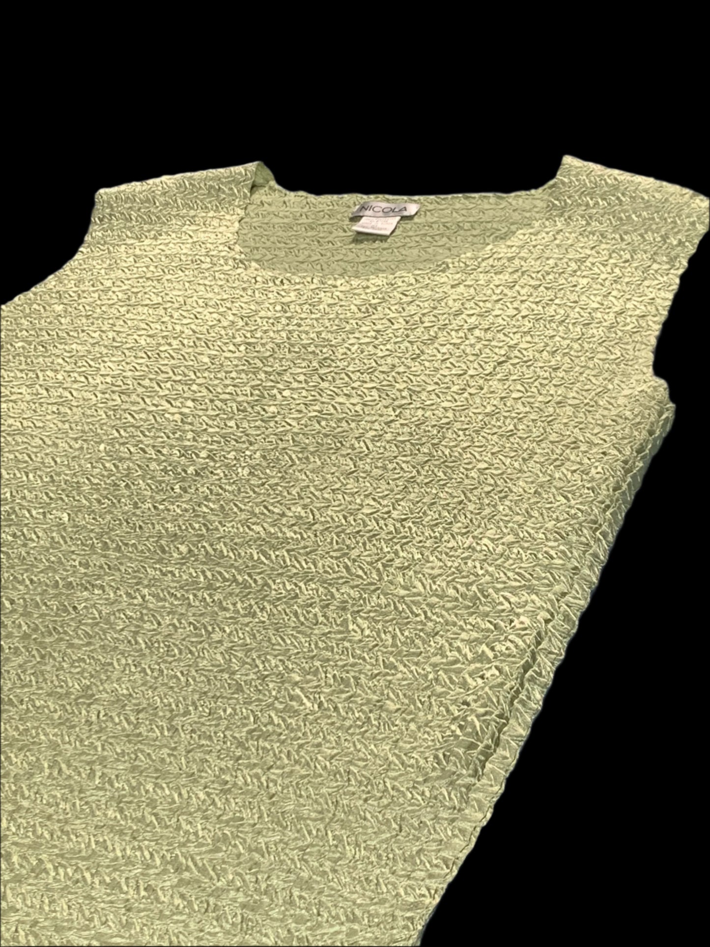 90s Y2K VTG crinkle tank top - size XL