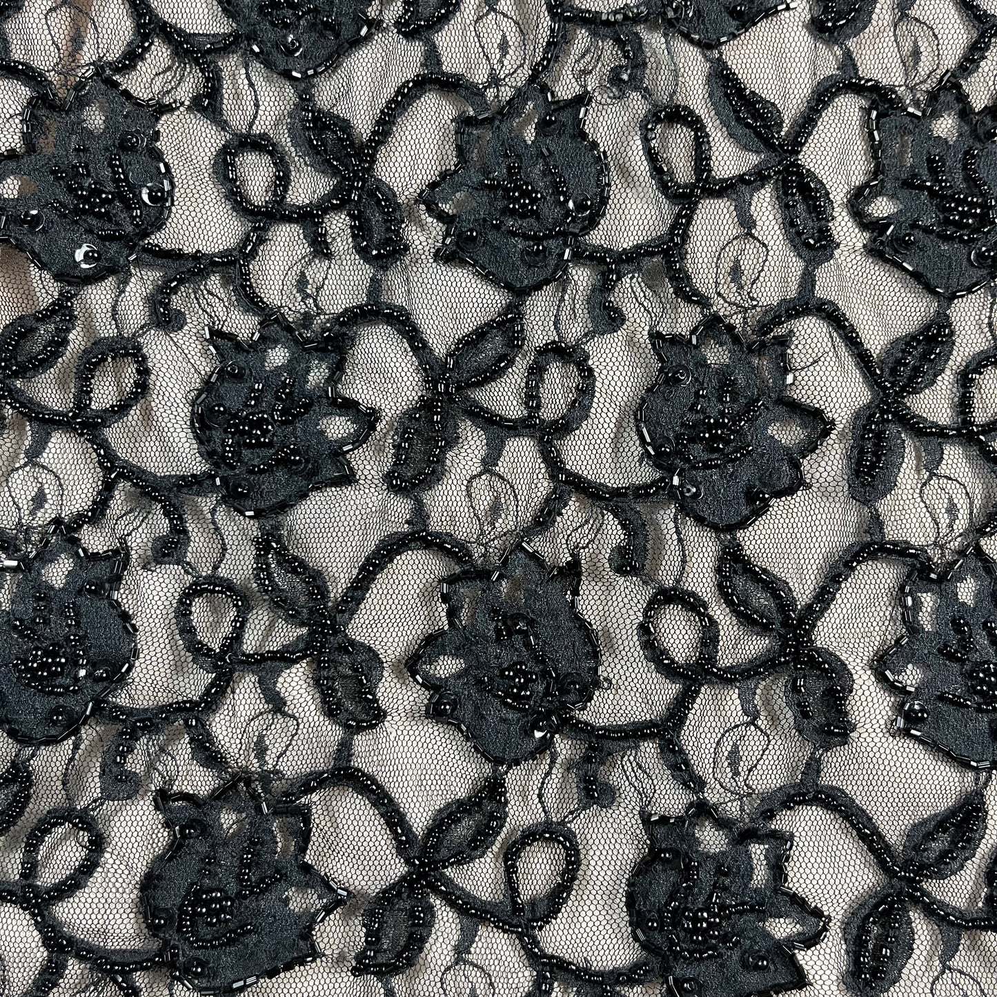 90s VTG Sténay Woman beaded floral lace evening top - 2X/3X