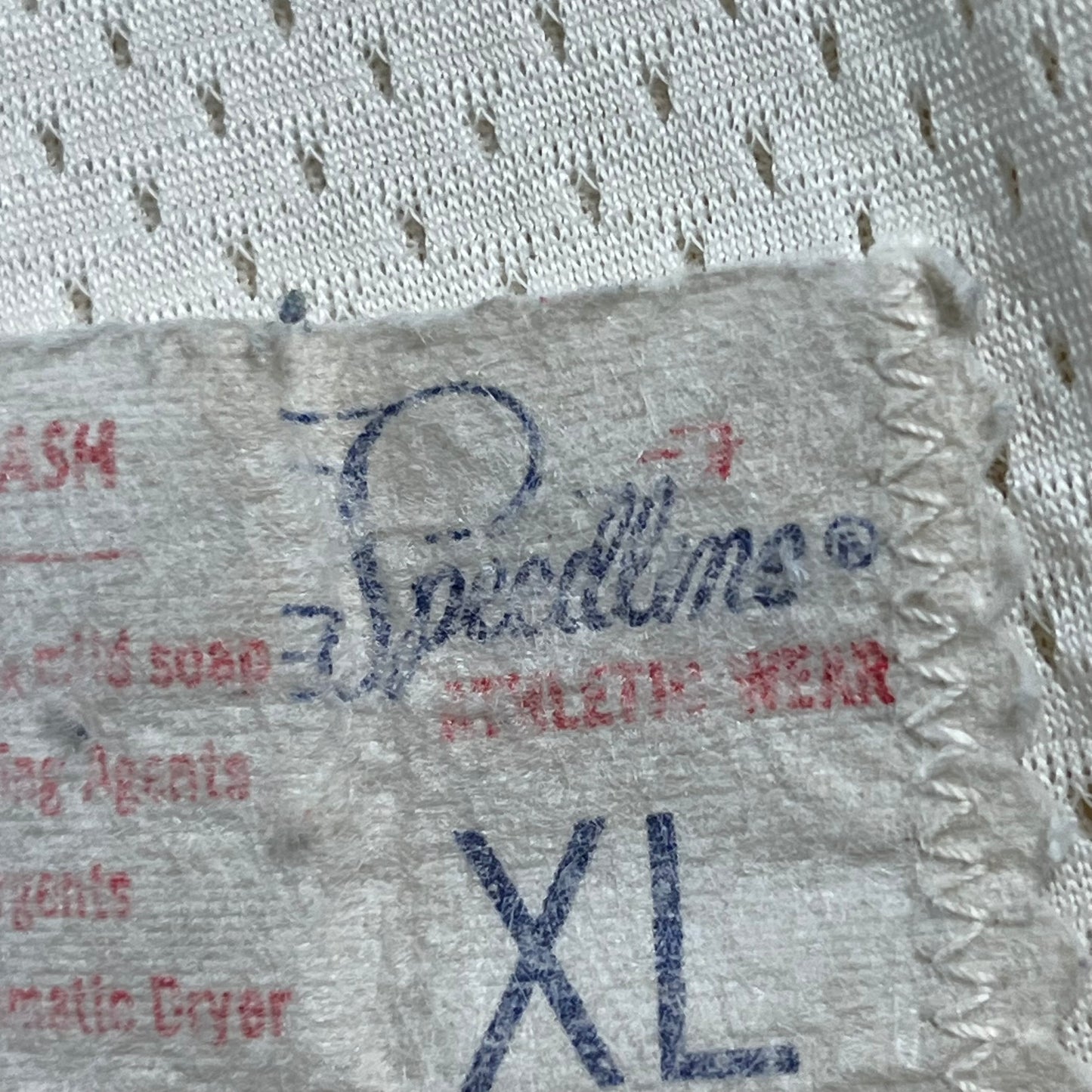 70s VTG Speedline white mesh football jersey - L/XL