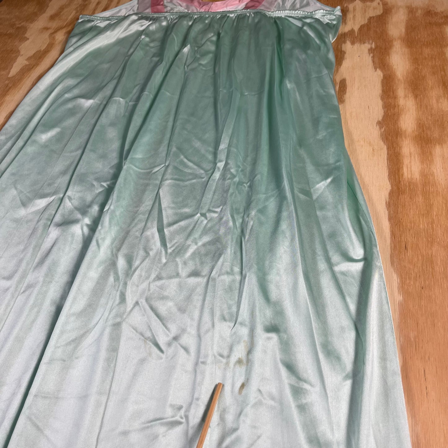 80s VTG Vanity Fair color block peignoir set - M/L
