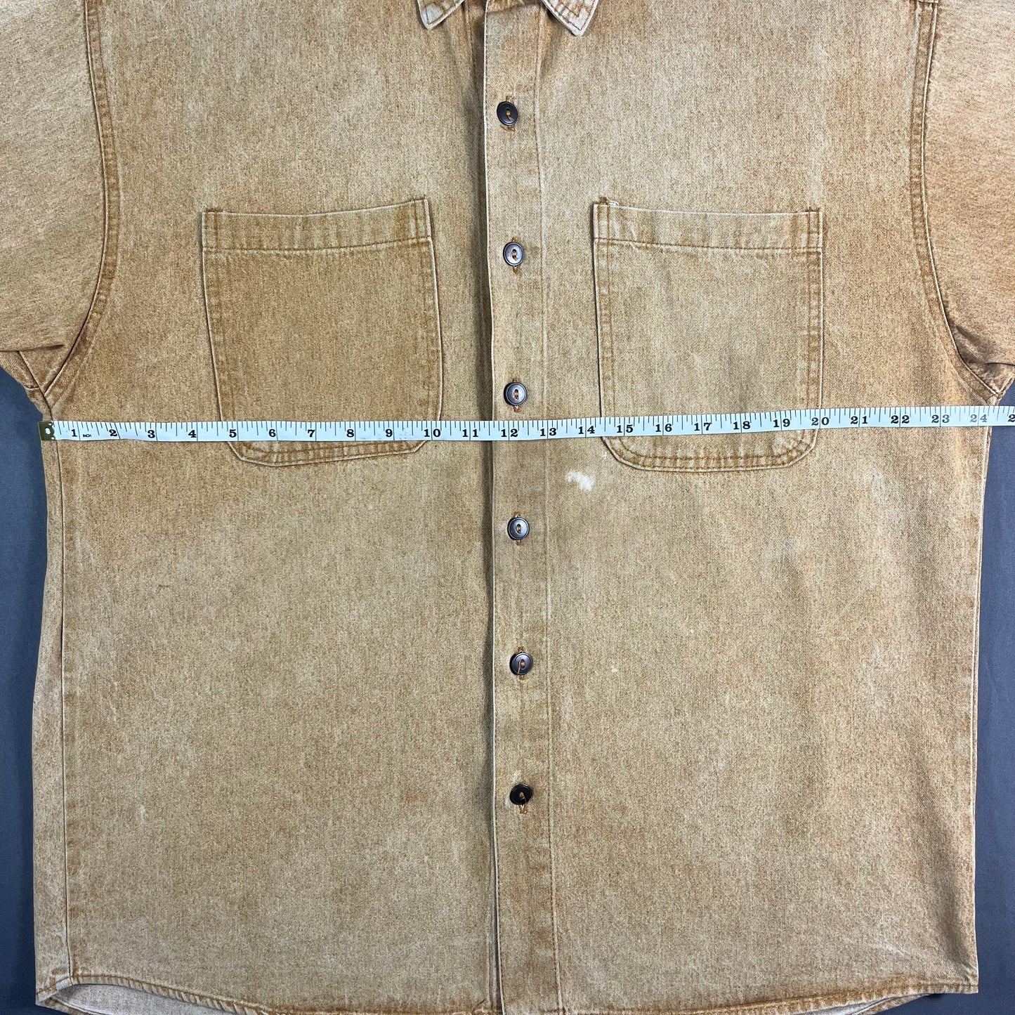 90s VTG L.A. Gate acid wash denim work shirt - L/XL