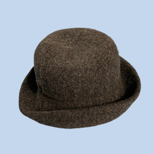 70s 80s VTG wool cloche hat - size OS