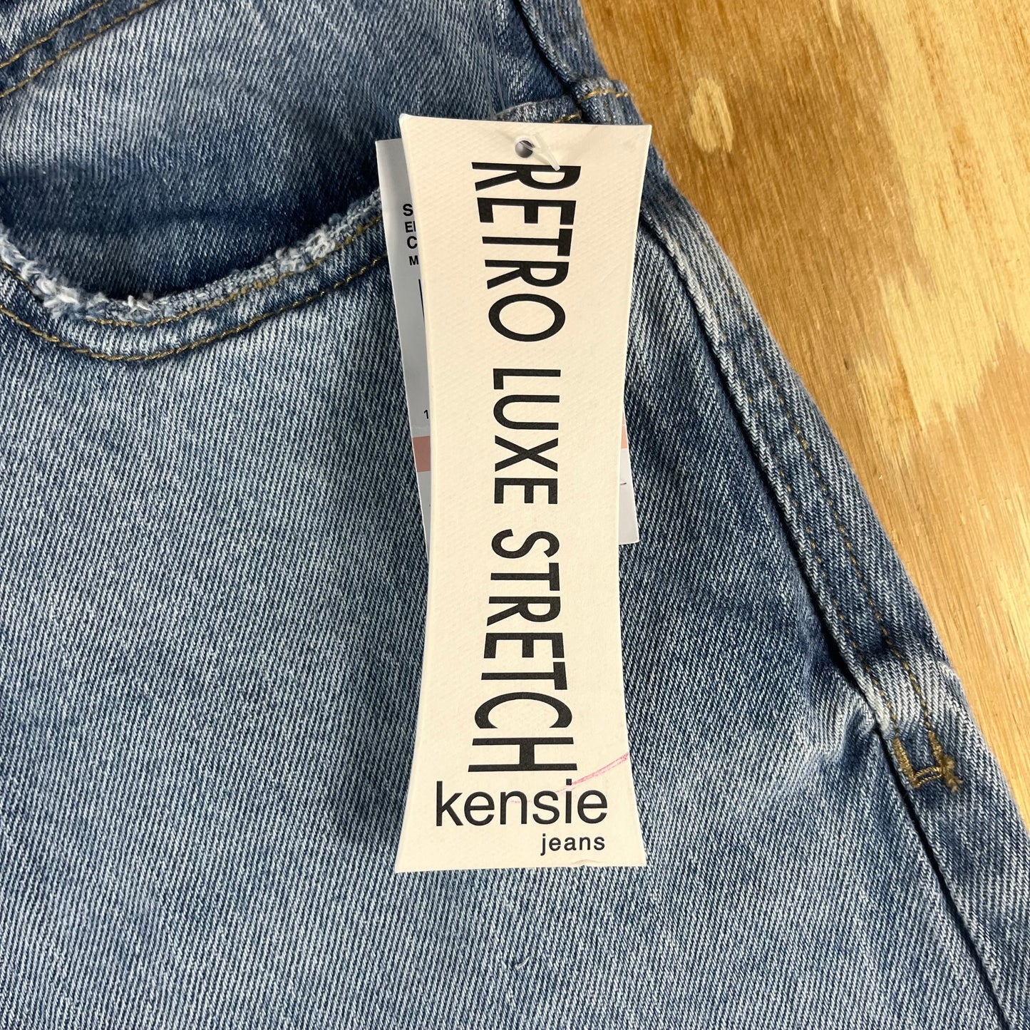 NWT kensie Retro Luxe raw hem split front denim maxi skirt - W10/M30