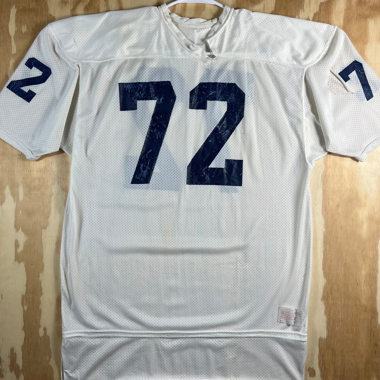 70s VTG Speedline white mesh football jersey - L/XL