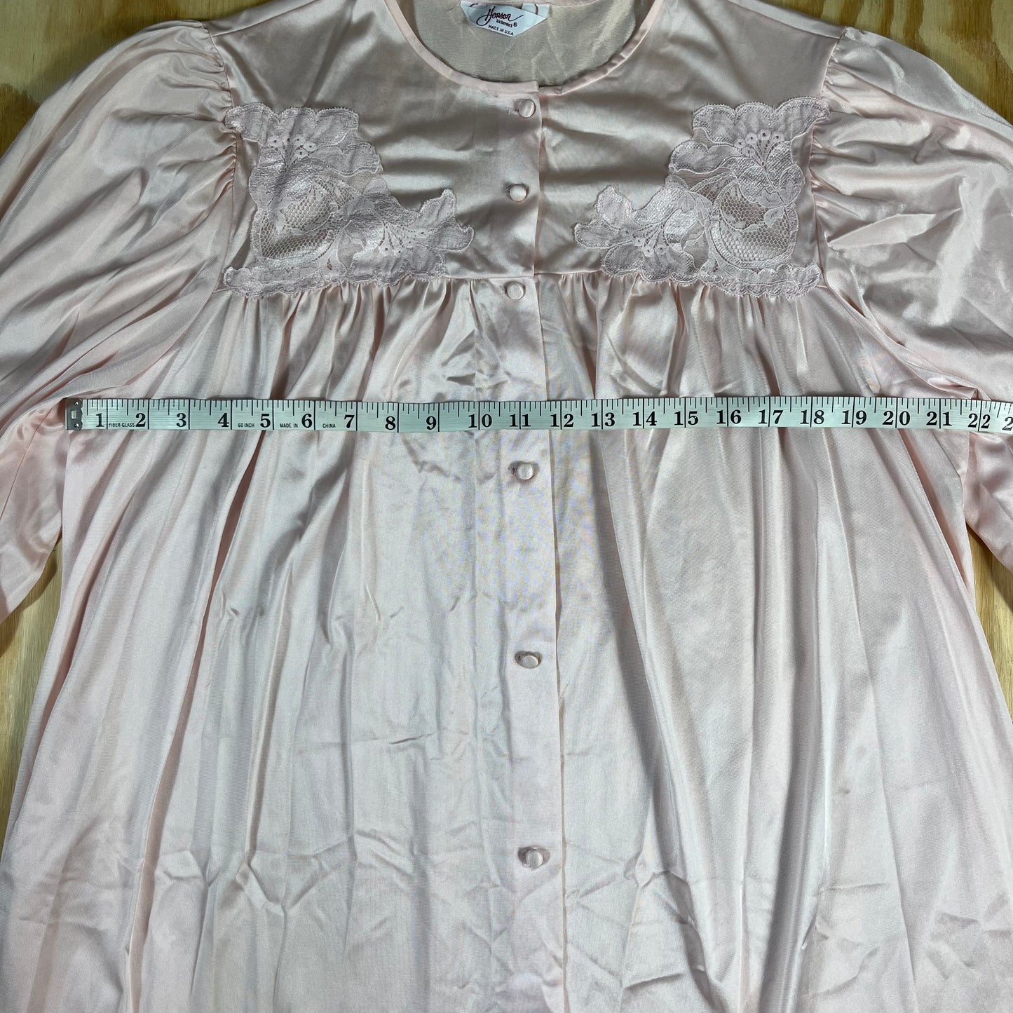 70s VTG Henson Kickernick floral applique peignoir set - M/L