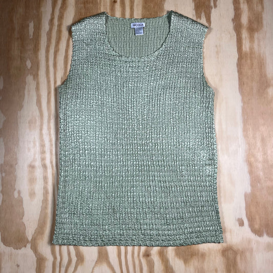 Y2K VTG Nicola Woman crinkle stretch tank - 1X/2X