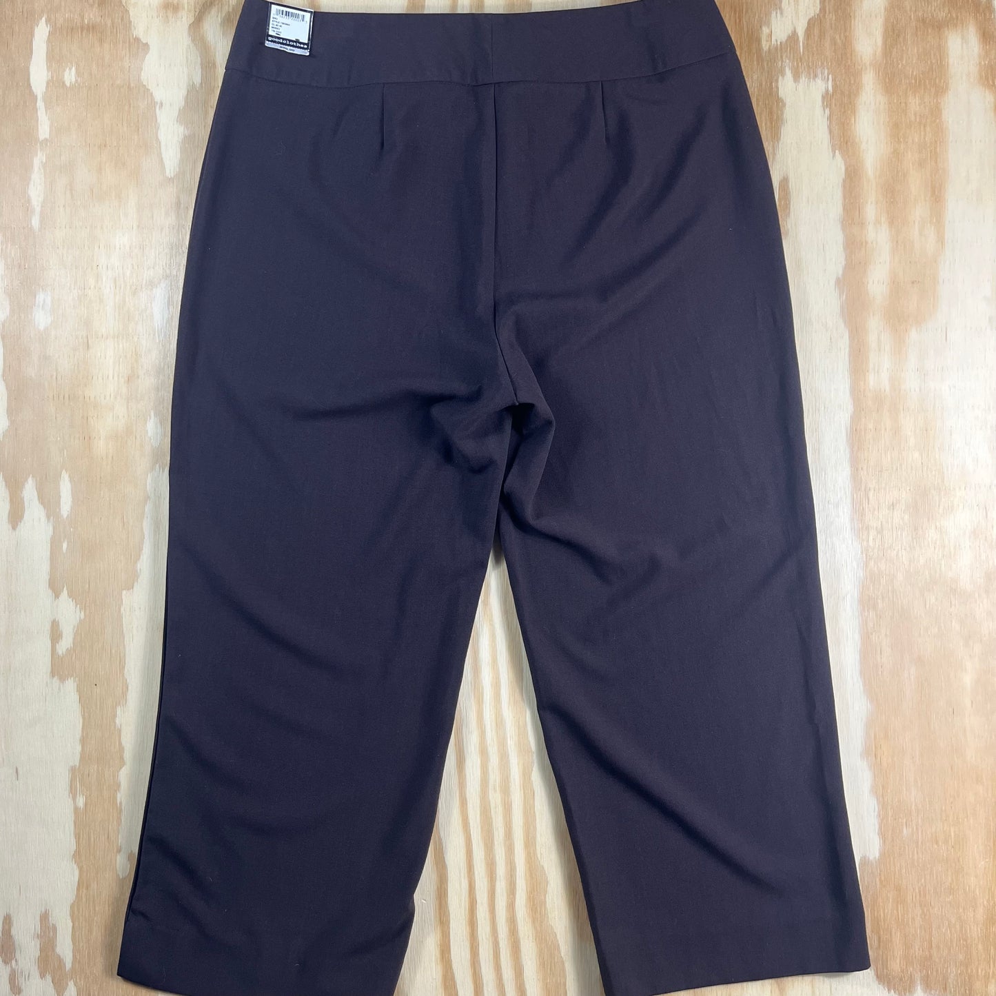 NWT vintage Y2K goodclothes espresso brown stretch cropped trousers - M/L