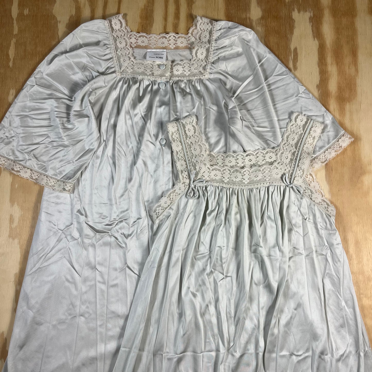 80s VTG JCPenney corded lace peignoir set - XS/S