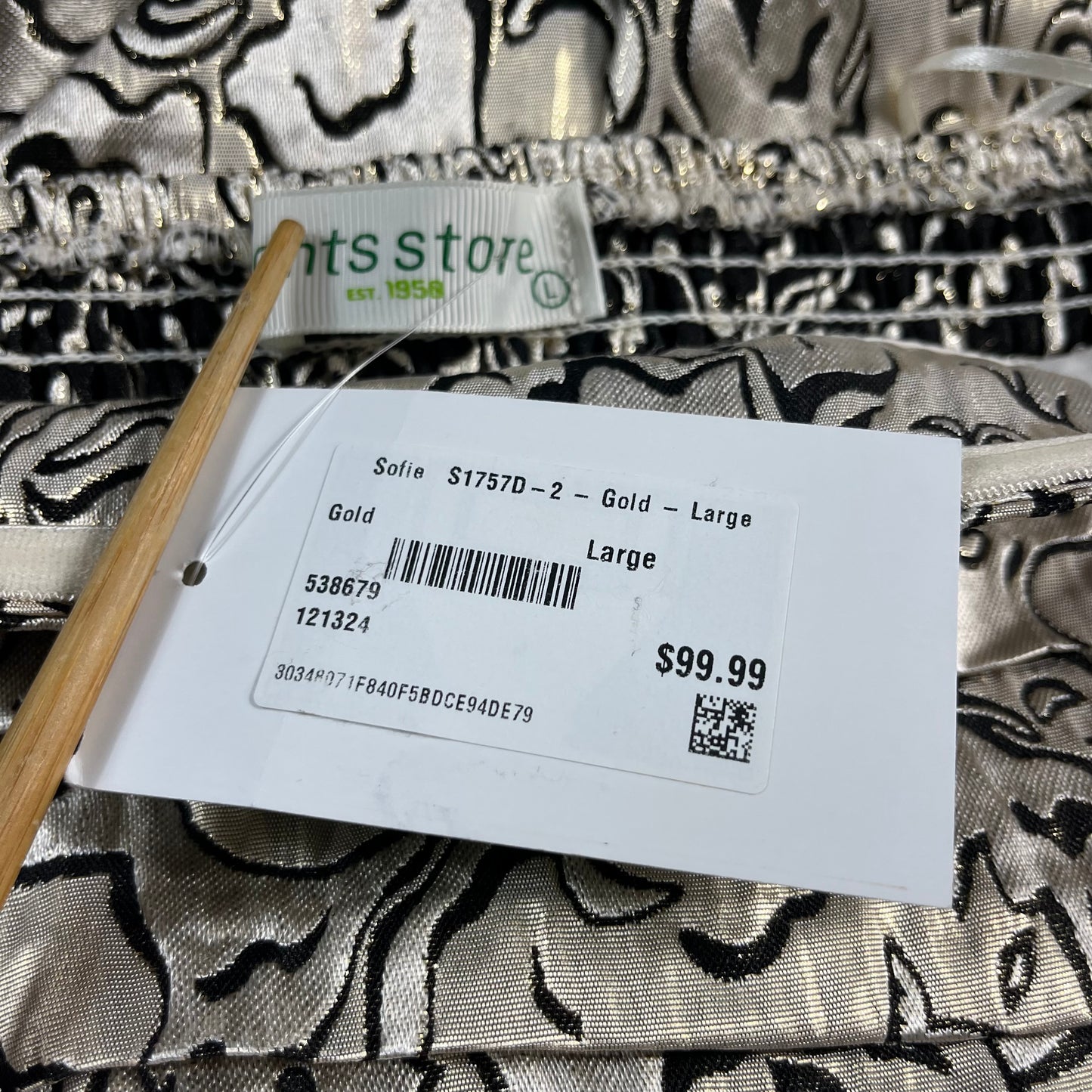 NWT Pants Store metallic floral mini dress - size M/L