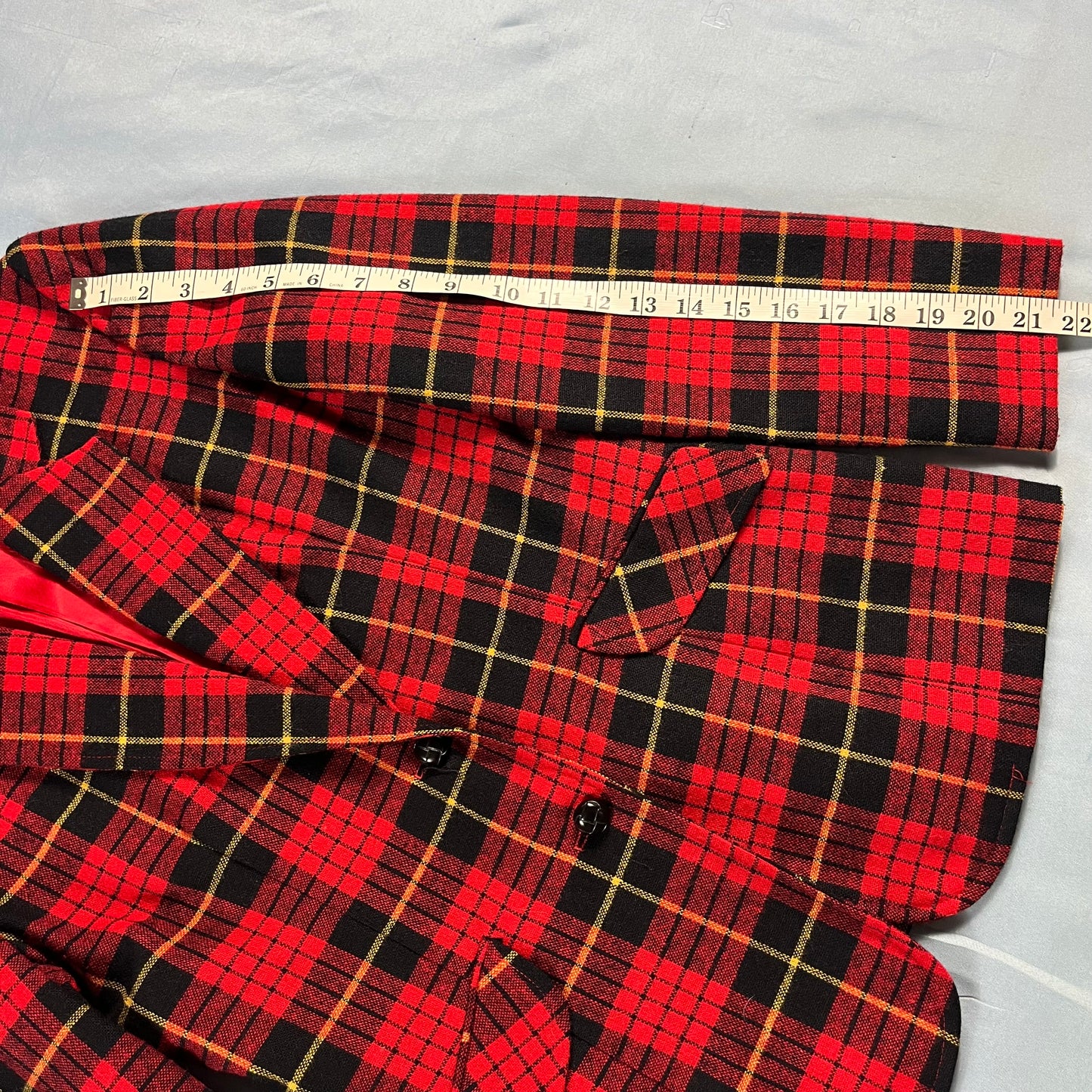 60s VTG tartan blazer jacket - size XXS/XS