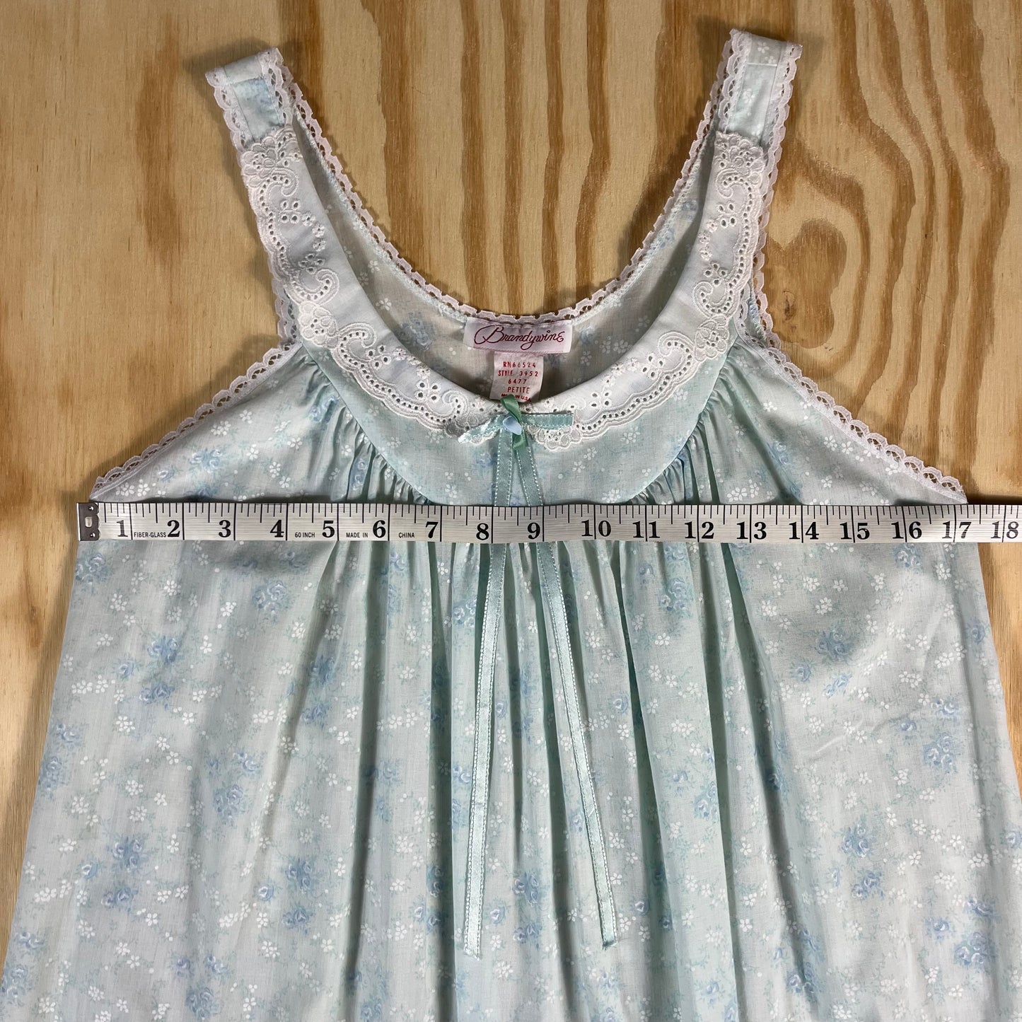 80s VTG Brandywine floral cotton maxi nightgown - XS/S