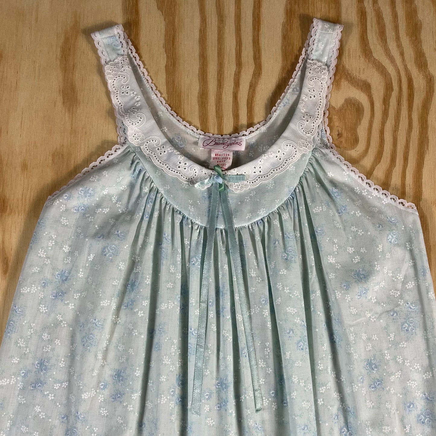 80s VTG Brandywine floral cotton maxi nightgown - XS/S
