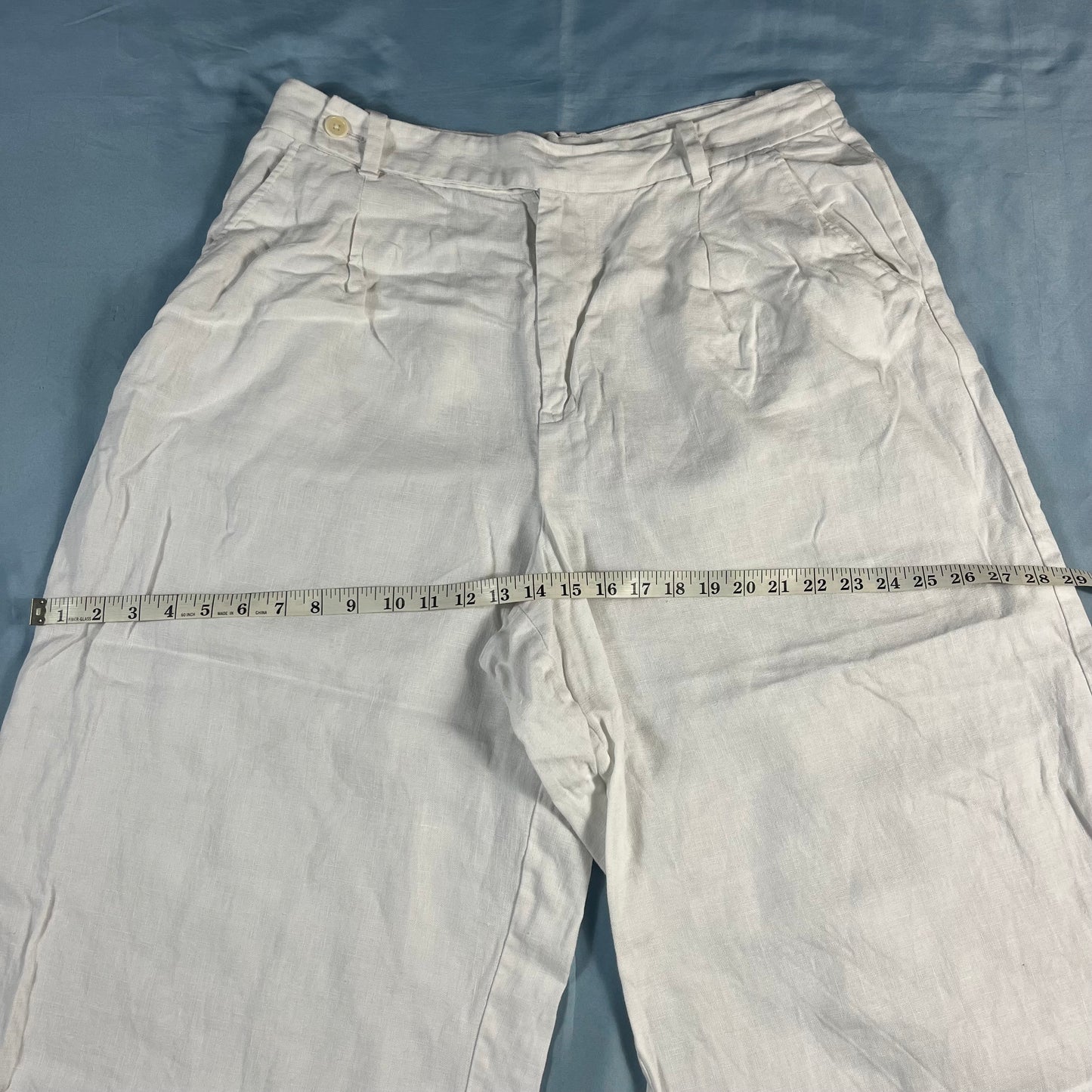 preloved Madewell pleated wide-leg linen pants - L/XL