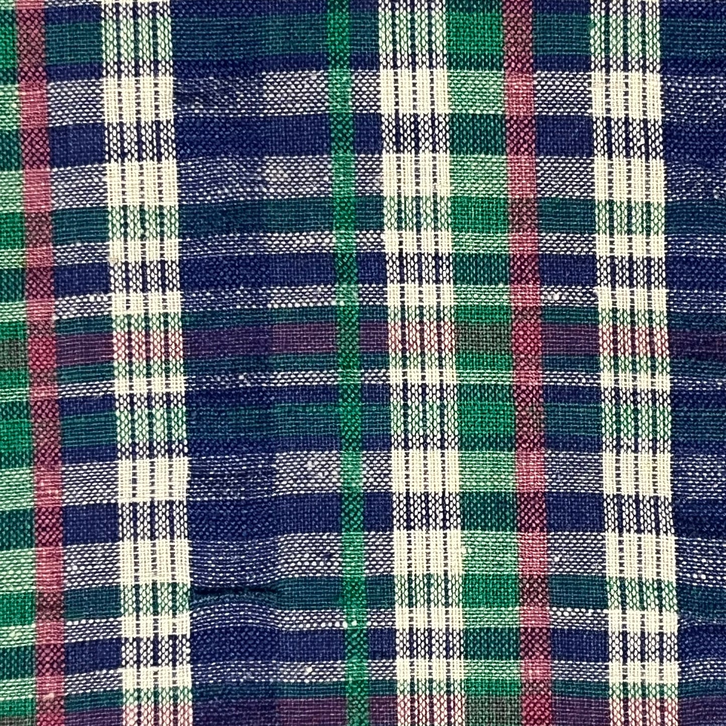 90s VTG plaid cotton romper - 1X/2X