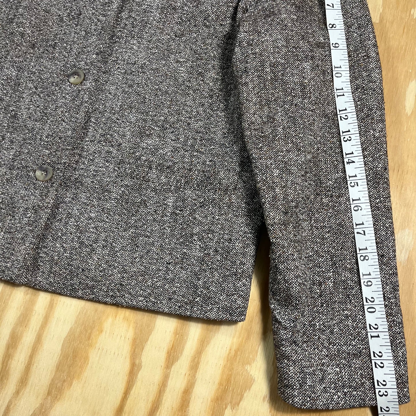 90s VTG J. Jill tweed contrast lined shacket jacket - 12 - WL/ML