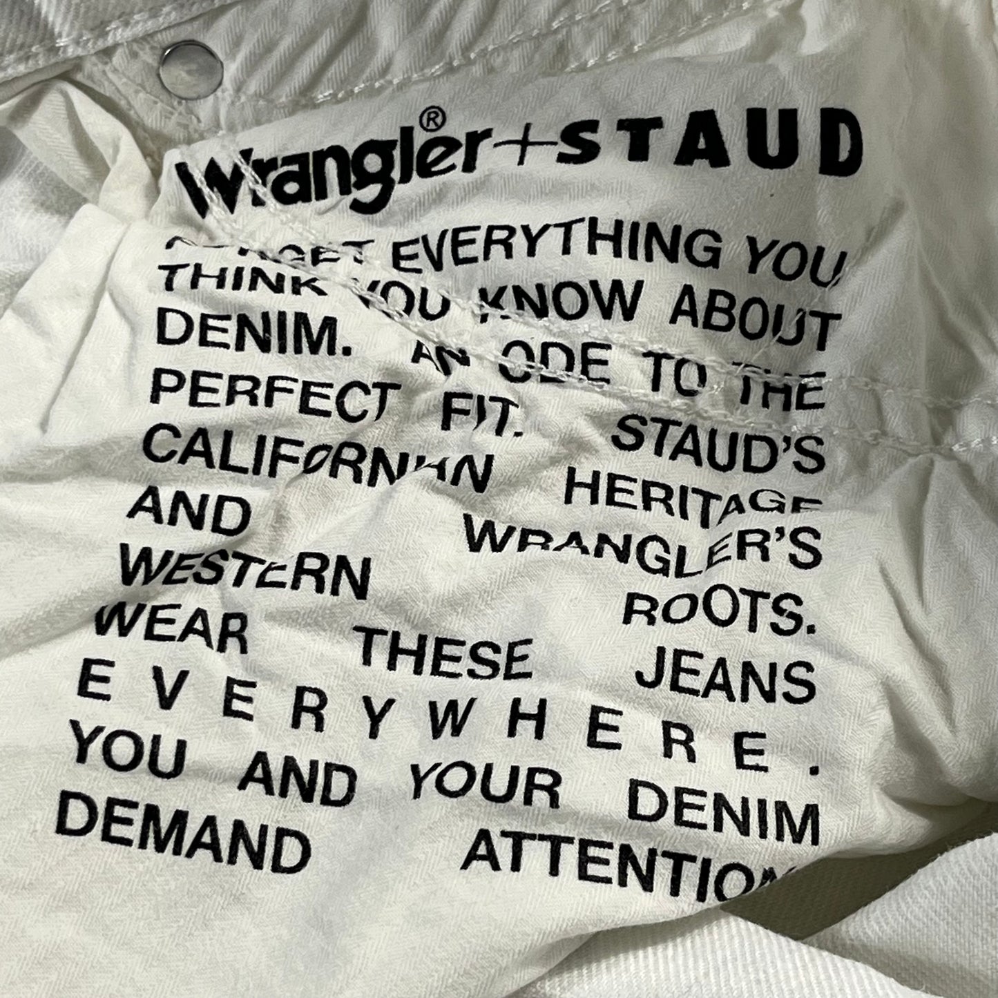 preloved Wrangler x STAUD straight leg jeans - 33x32