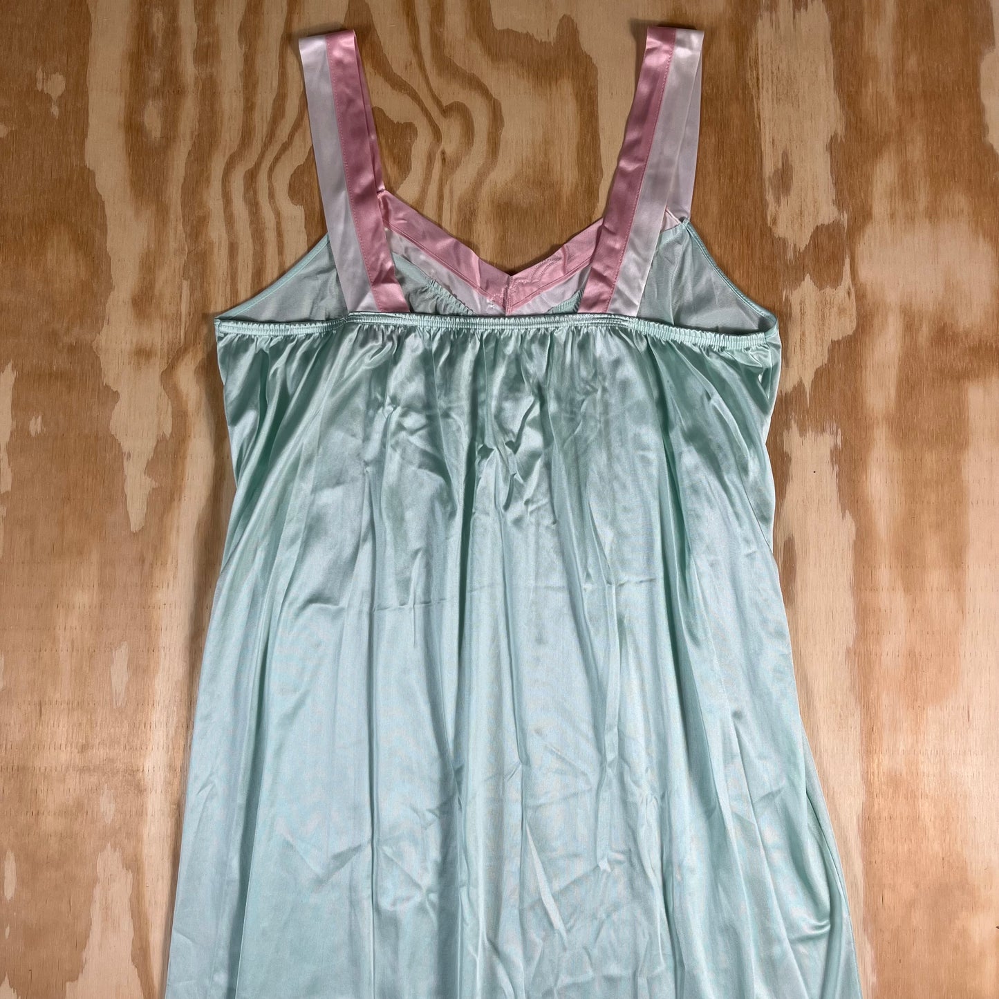 80s VTG Vanity Fair color block peignoir set - M/L