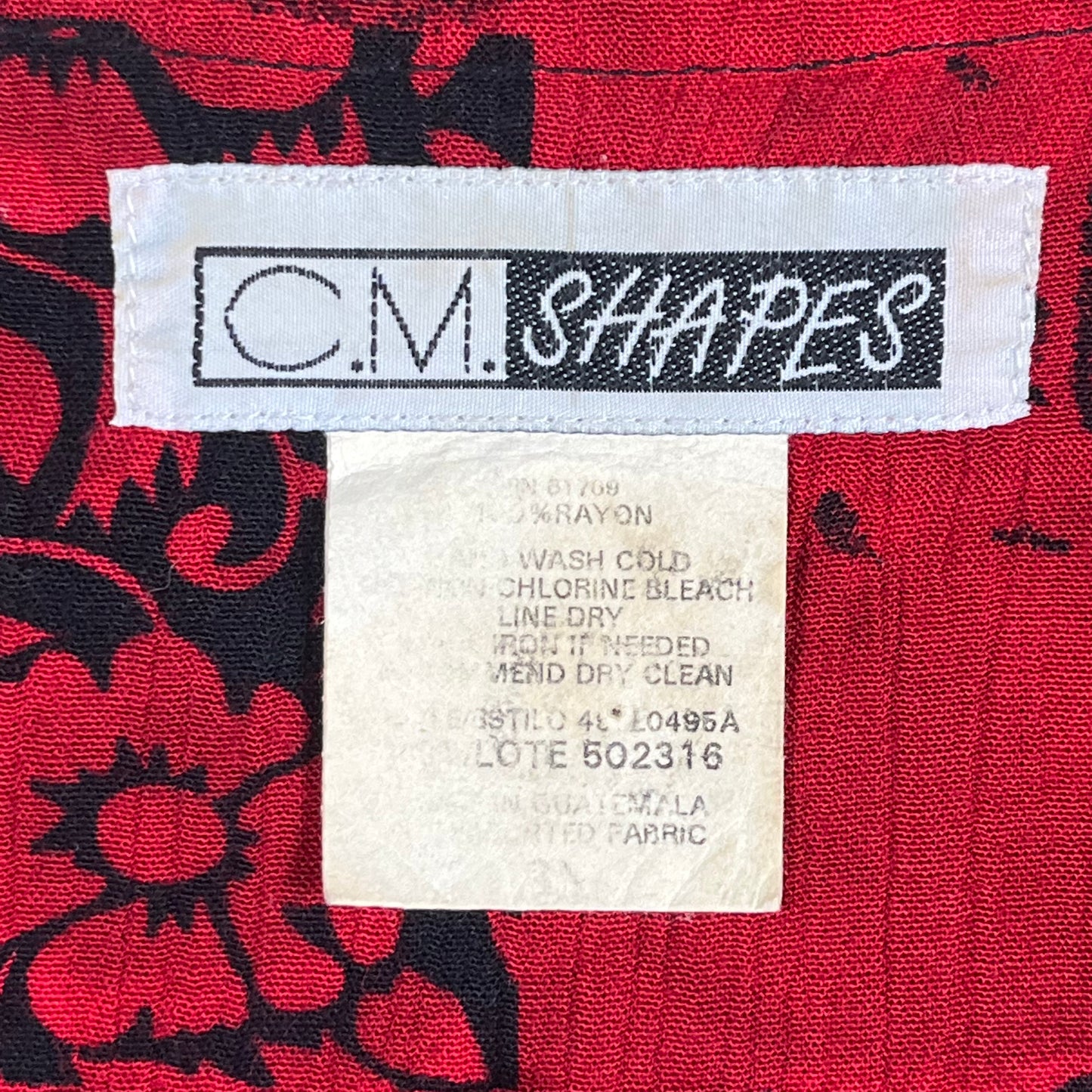 90s VTG oversized floral rayon top - 2X/3X