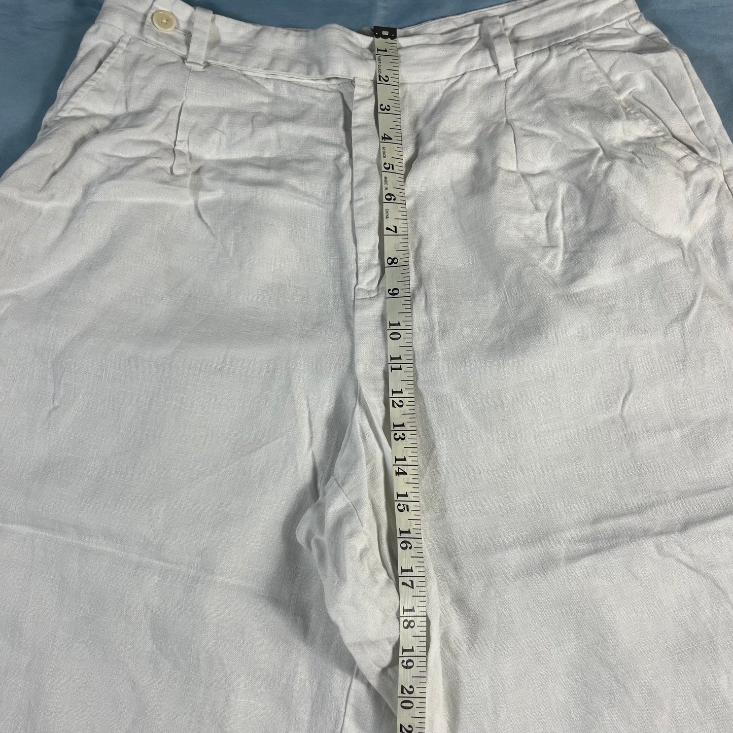 preloved Madewell pleated wide-leg linen pants - L/XL