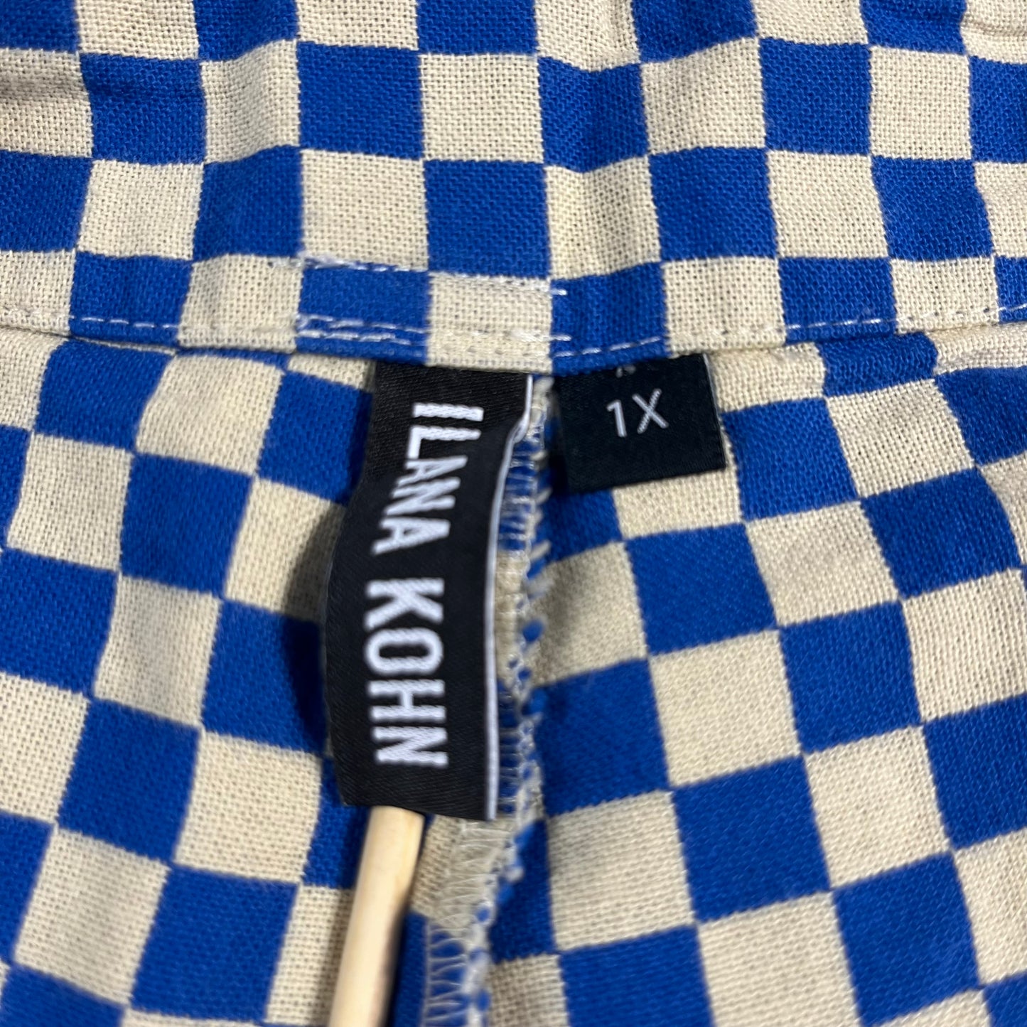 preloved Ilana Kohn archival blue checker shorts - L/XL