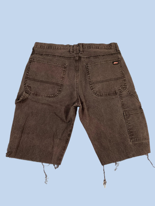 reworked black bermuda jorts - M/L
