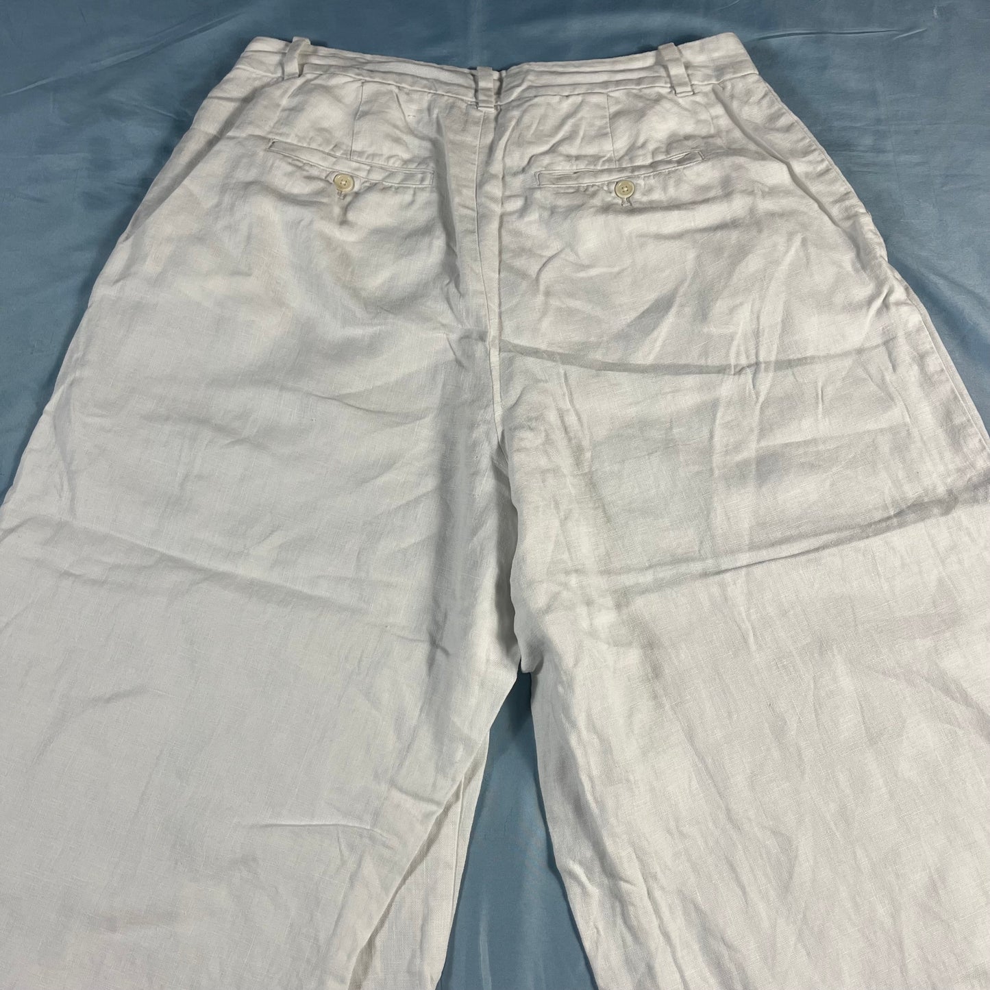 preloved Madewell pleated wide-leg linen pants - L/XL