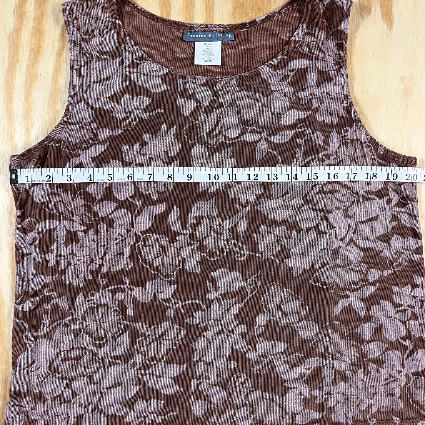 Y2K VTG Jessica Holbrook floral stretch tank - M/L