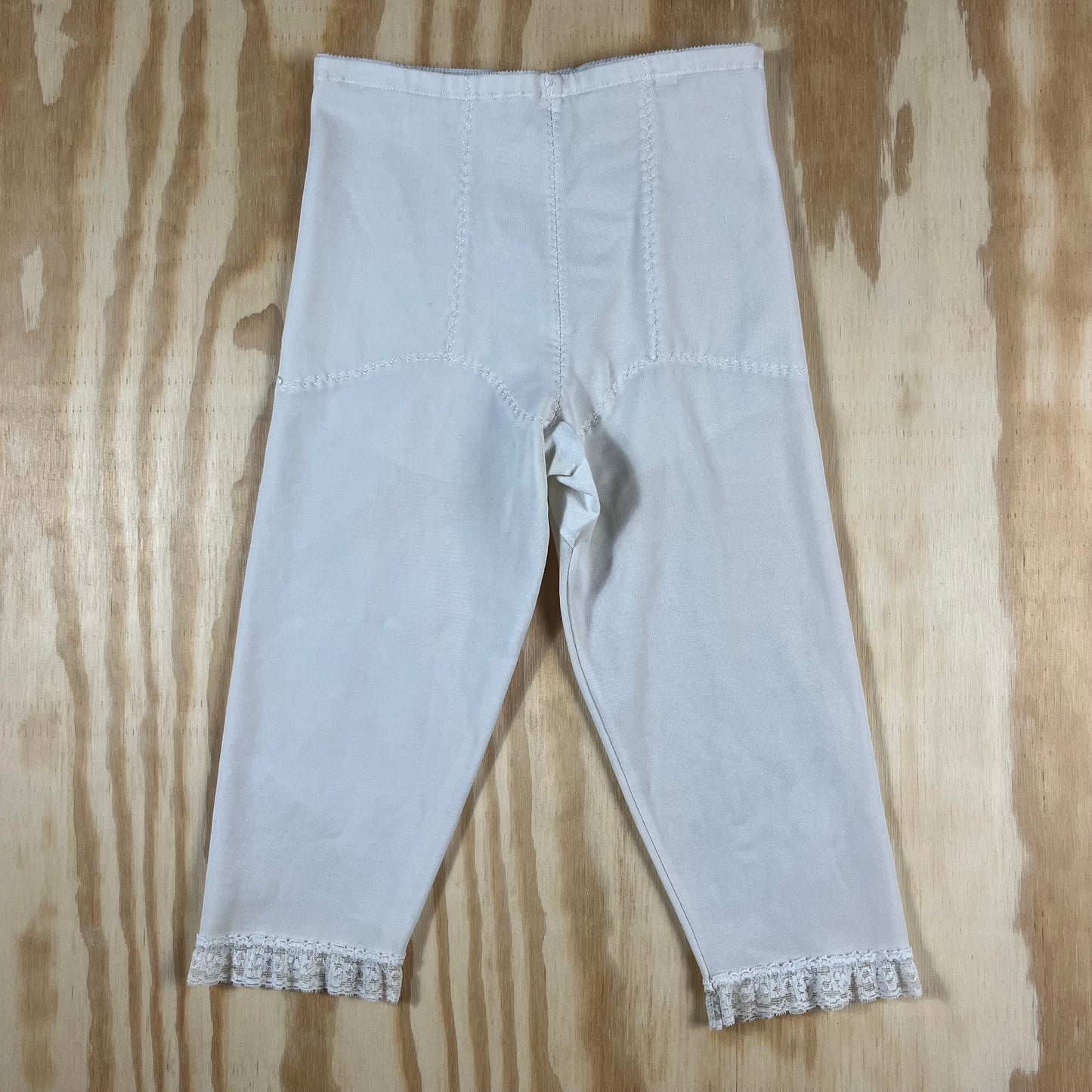 80s VTG Subtract lace trim girdle shapewear - S/M