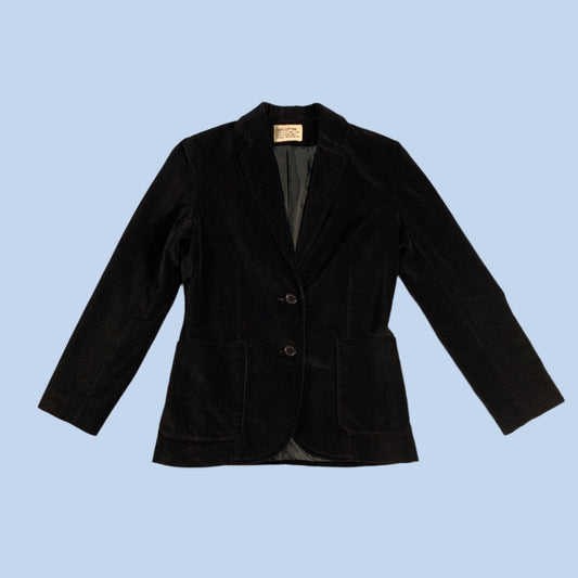 VTG black velvet blazer - size S/M