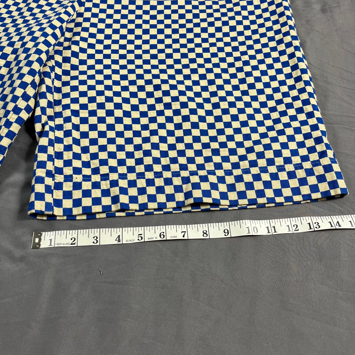 preloved Ilana Kohn archival blue checker shorts - L/XL