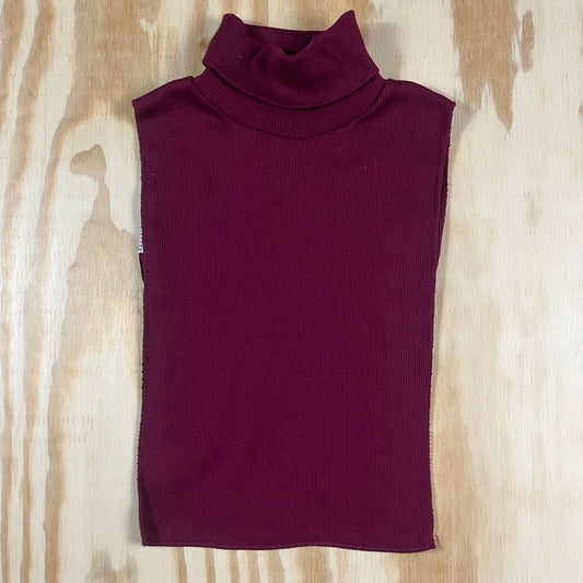 80s VTG cotton ribbed turtleneck dickie - O/S
