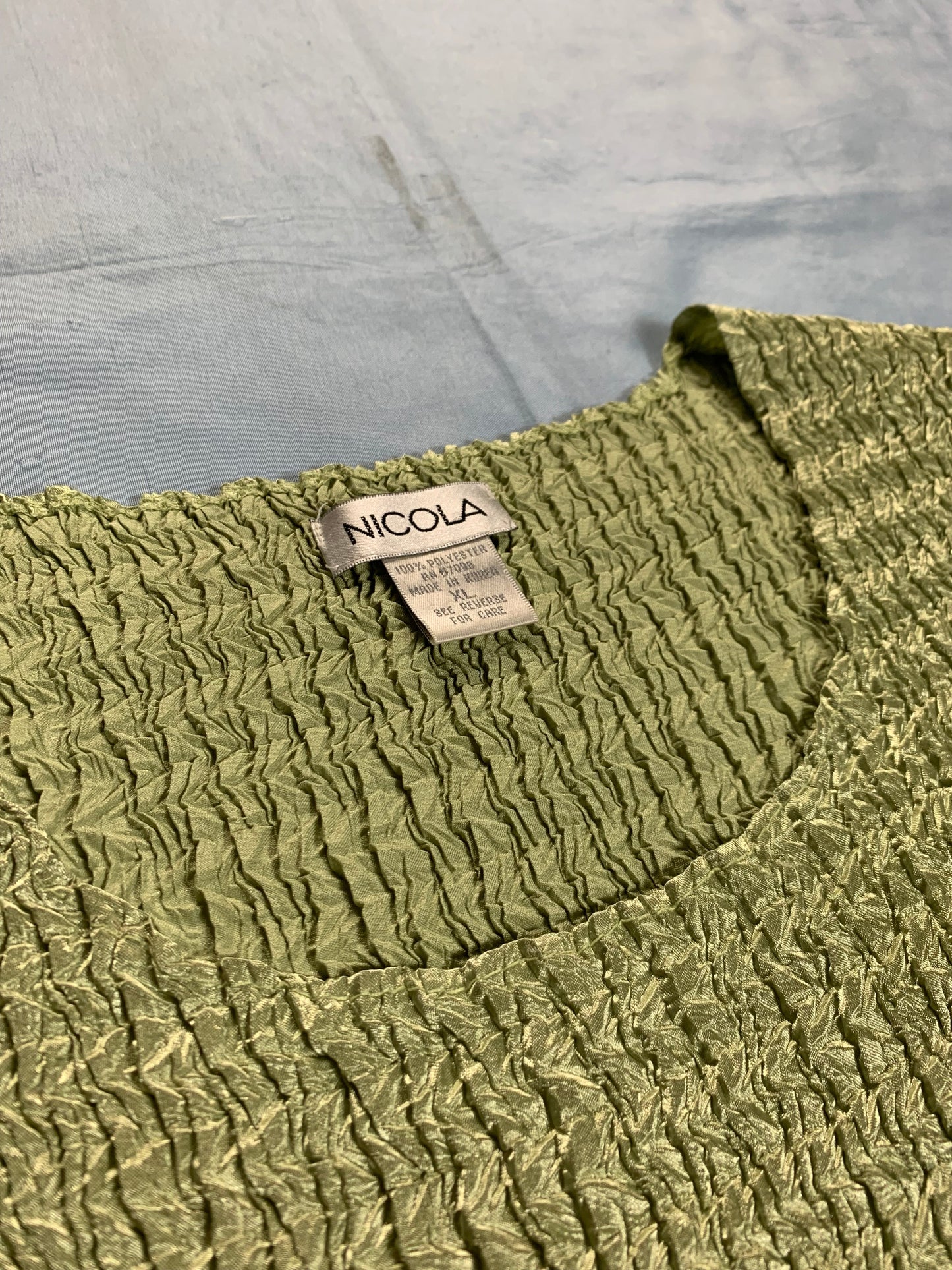 90s Y2K VTG crinkle tank top - size XL