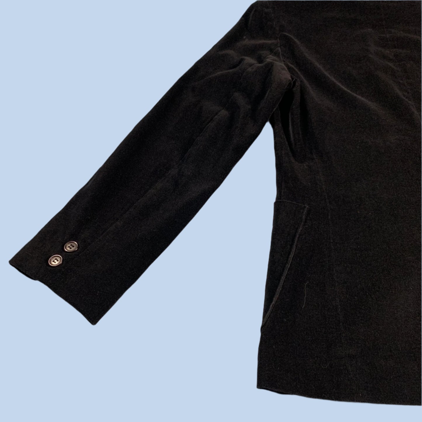 VTG black velvet blazer - size S/M