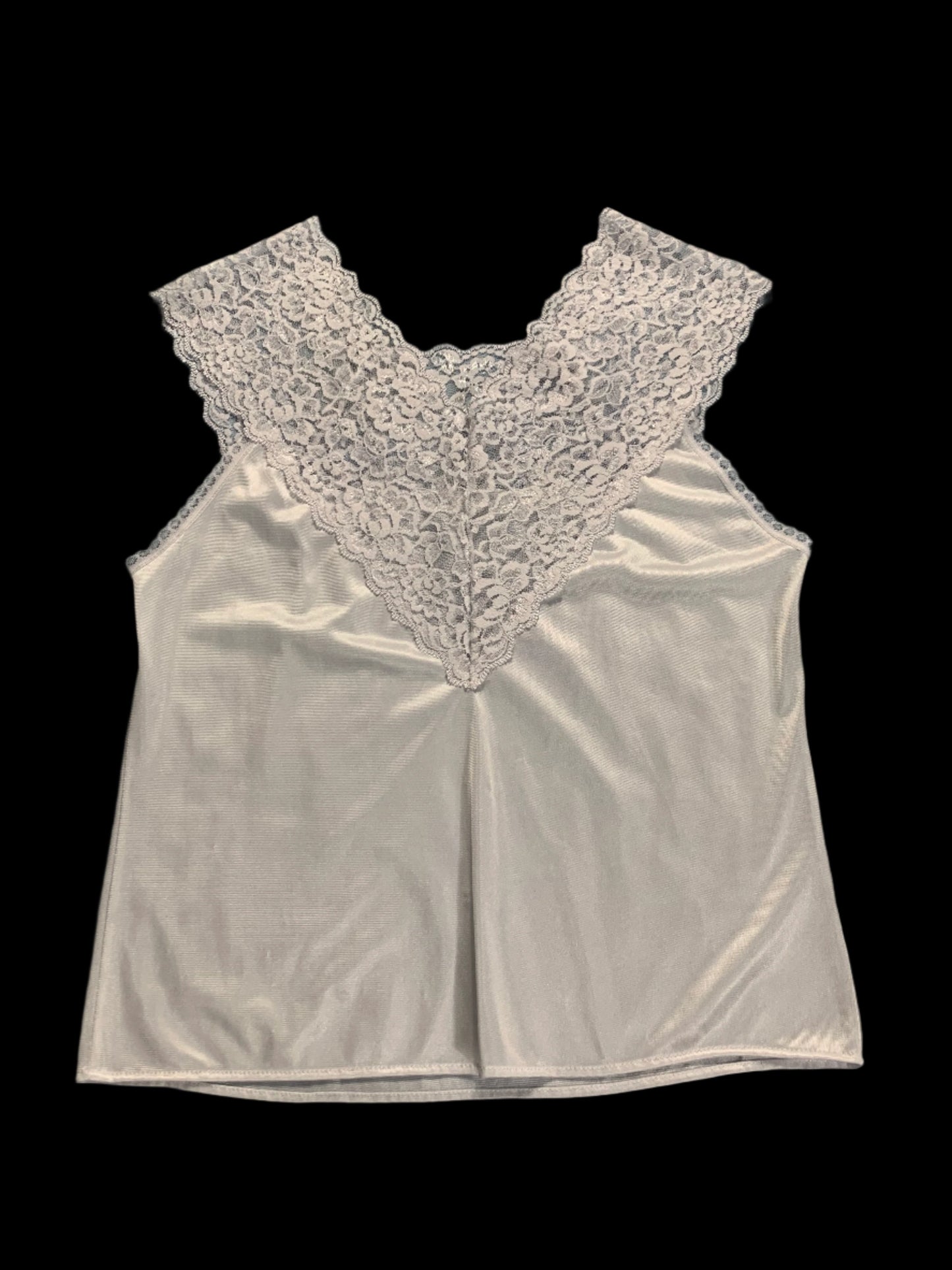 VTG lace trim cami top - size S/M