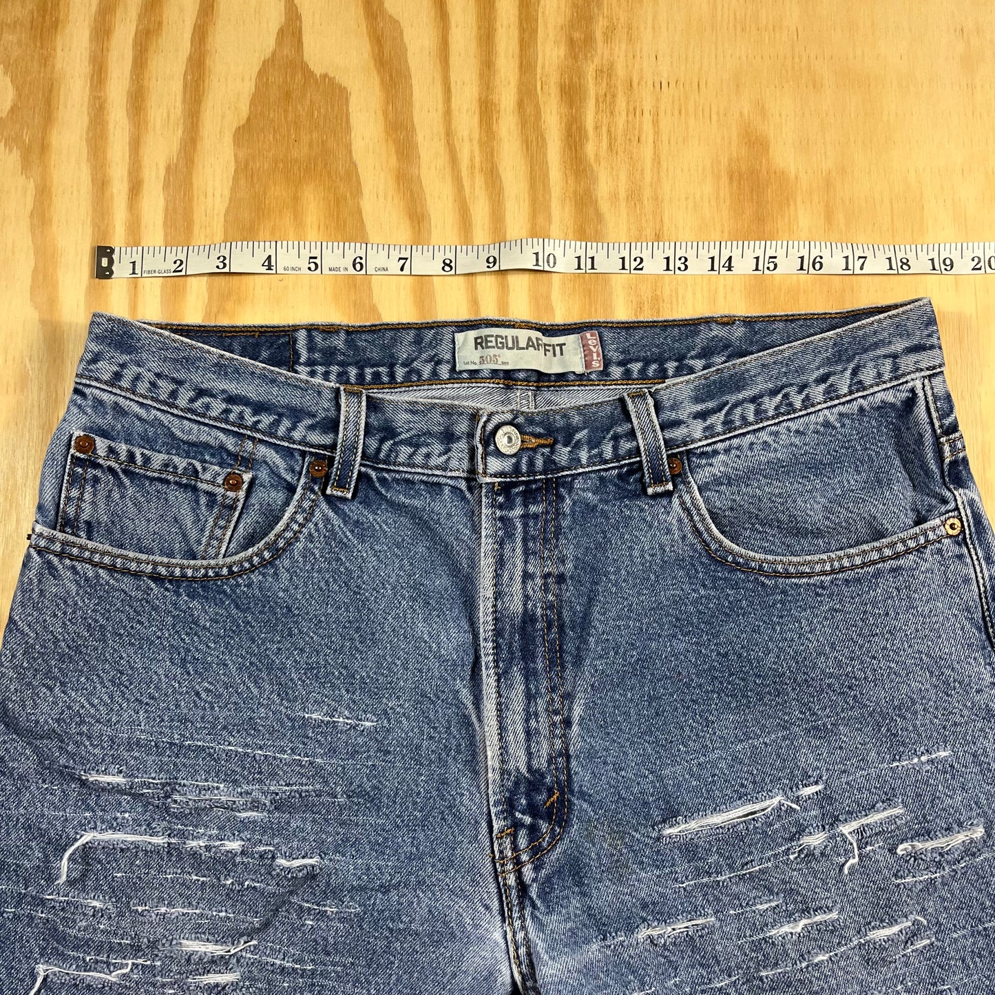 reworked Levi's 505 custom cutoff jorts - 1X/2X