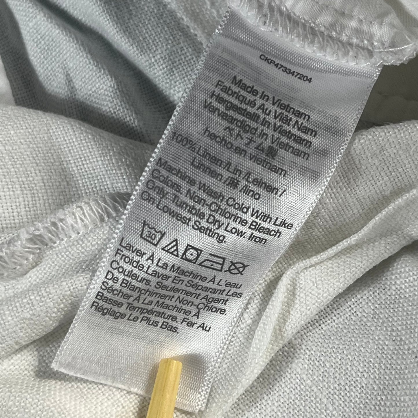 preloved Madewell pleated wide-leg linen pants - L/XL