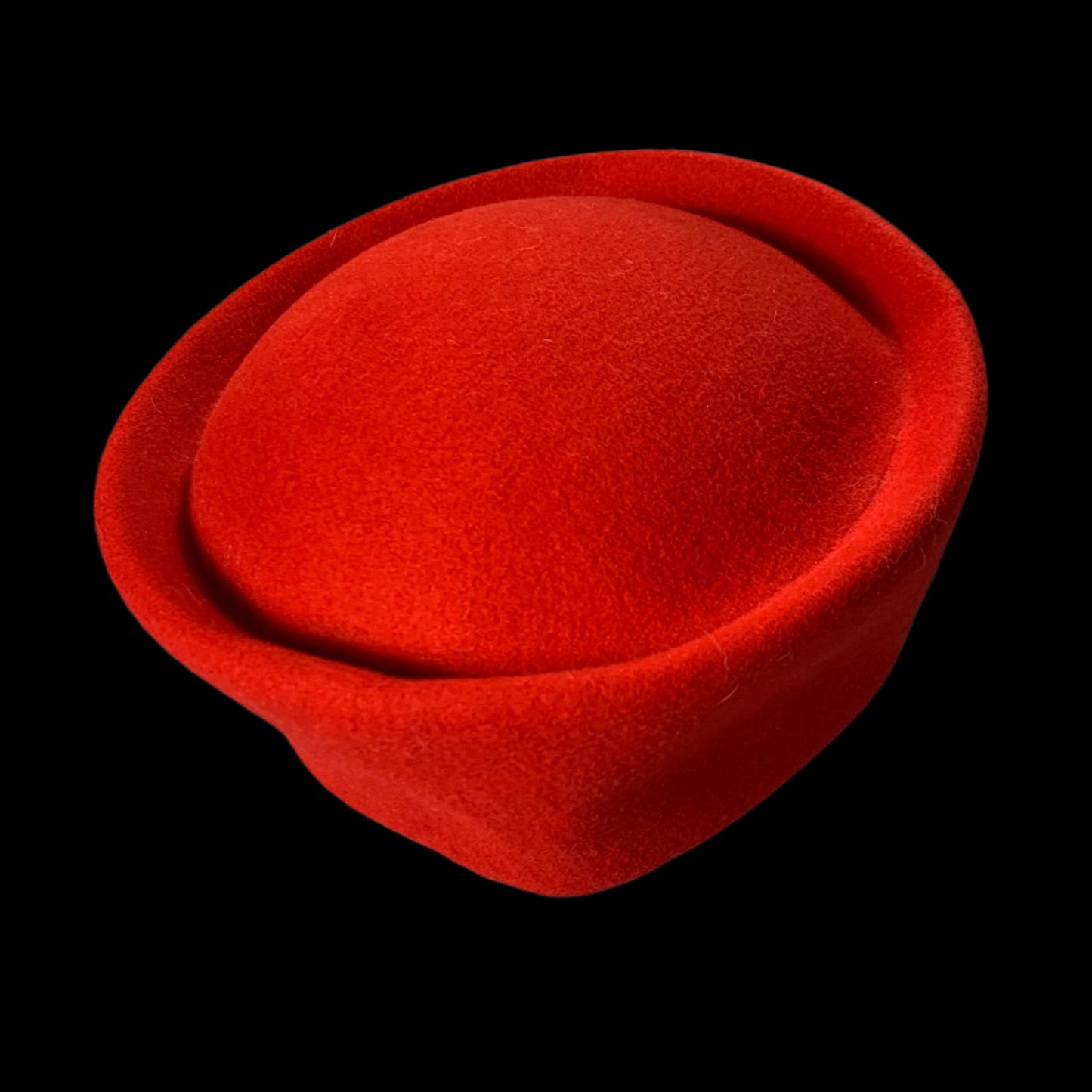 80s vintage red brimless hat - size OS
