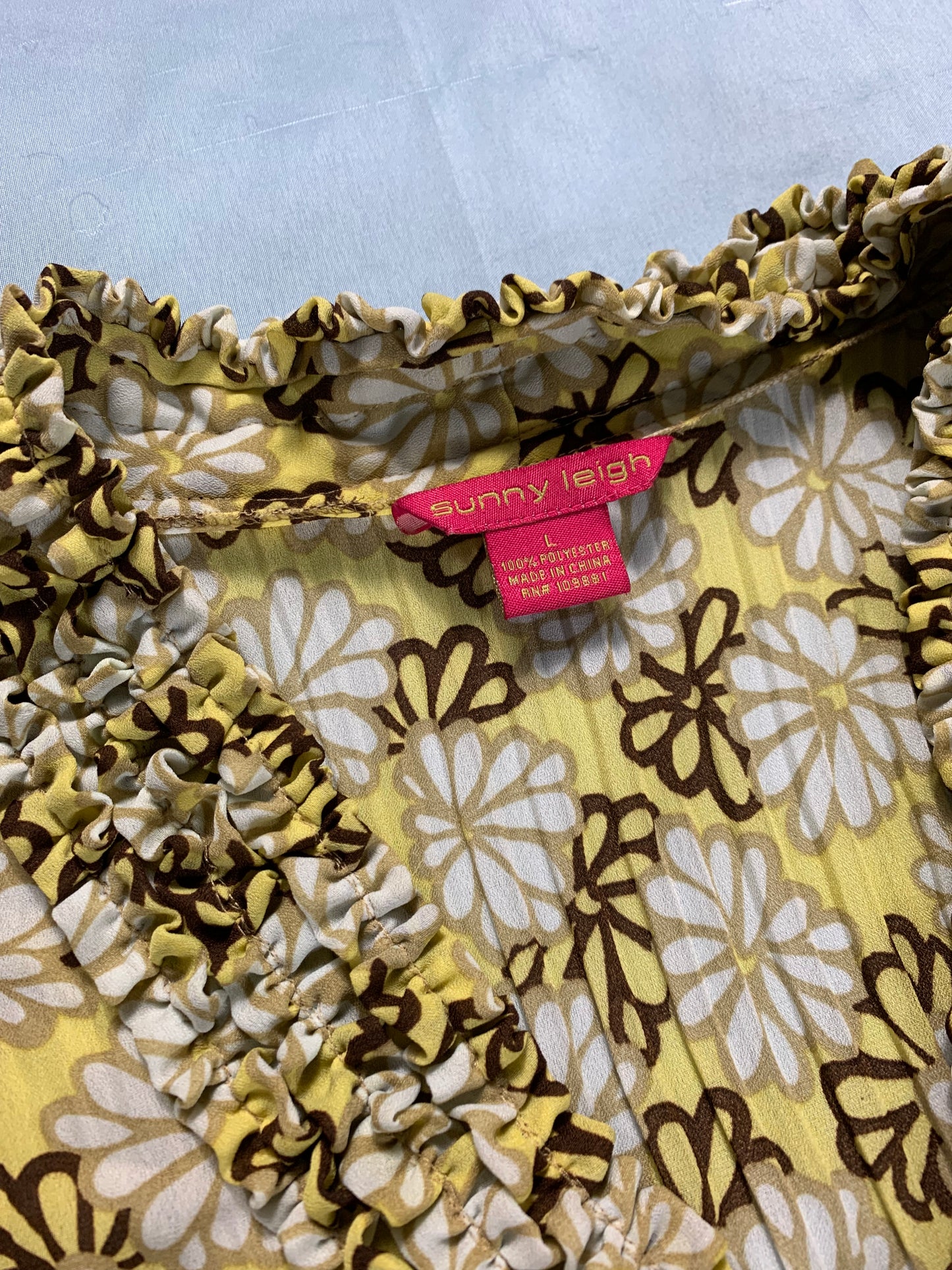 Y2K VTG peplum blouse top - size L