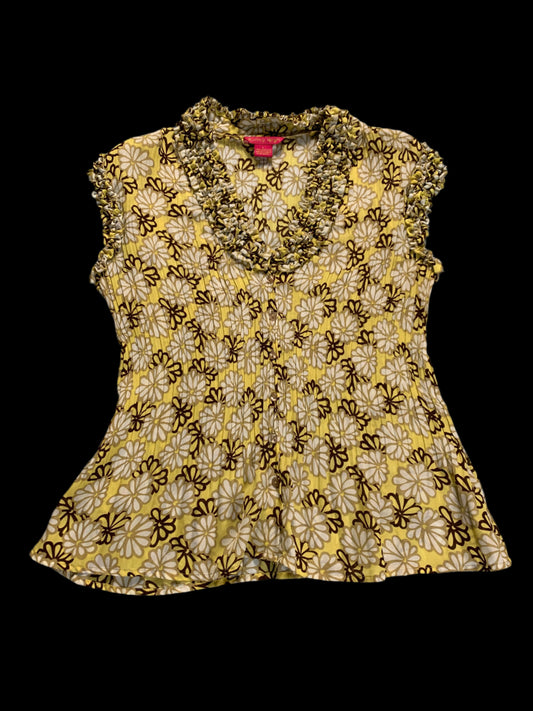 Y2K VTG peplum blouse top - size L