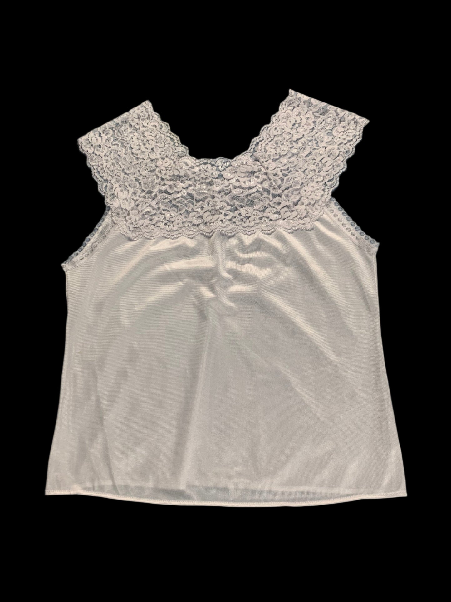 VTG lace trim cami top - size S/M