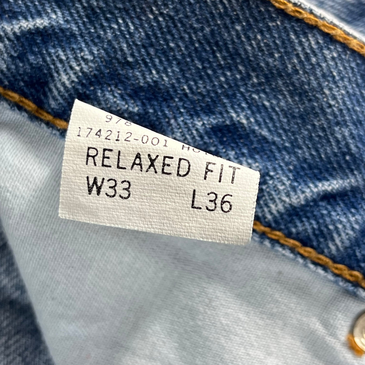 90s VTG GAP Blue Jeans No 8 RLX relaxed straight denim - 32x35