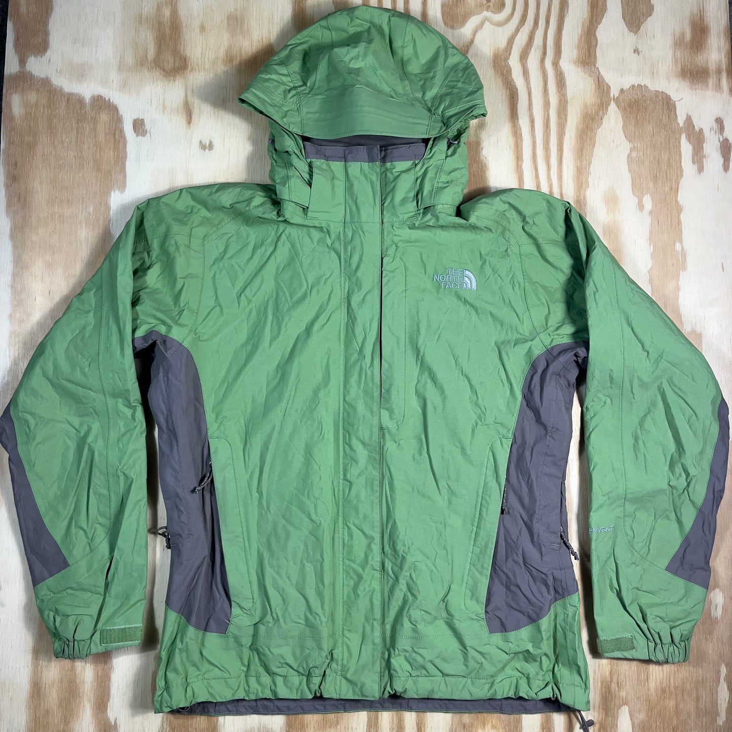 preloved The North Face HyVent leaf green rain jacket - XS/S