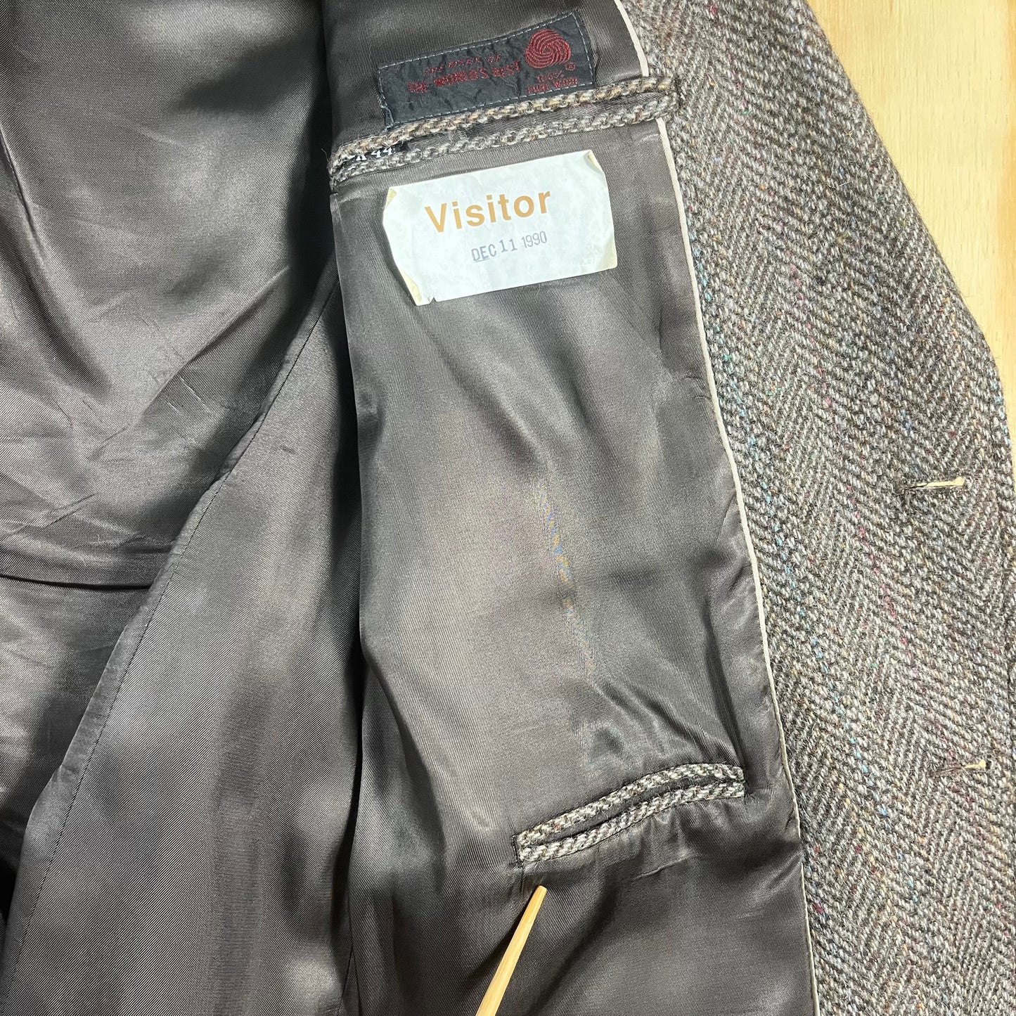 90s VTG Hanover Square Parisian donegal wool blazer - M/L