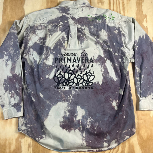 reworked URME x Alton Kyle "HICA benefit" bleach dye button down - 1X/2X