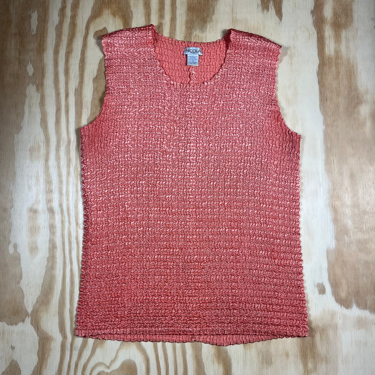 Y2K VTG Nicola Woman crinkle stretch tank set - 1X/2X