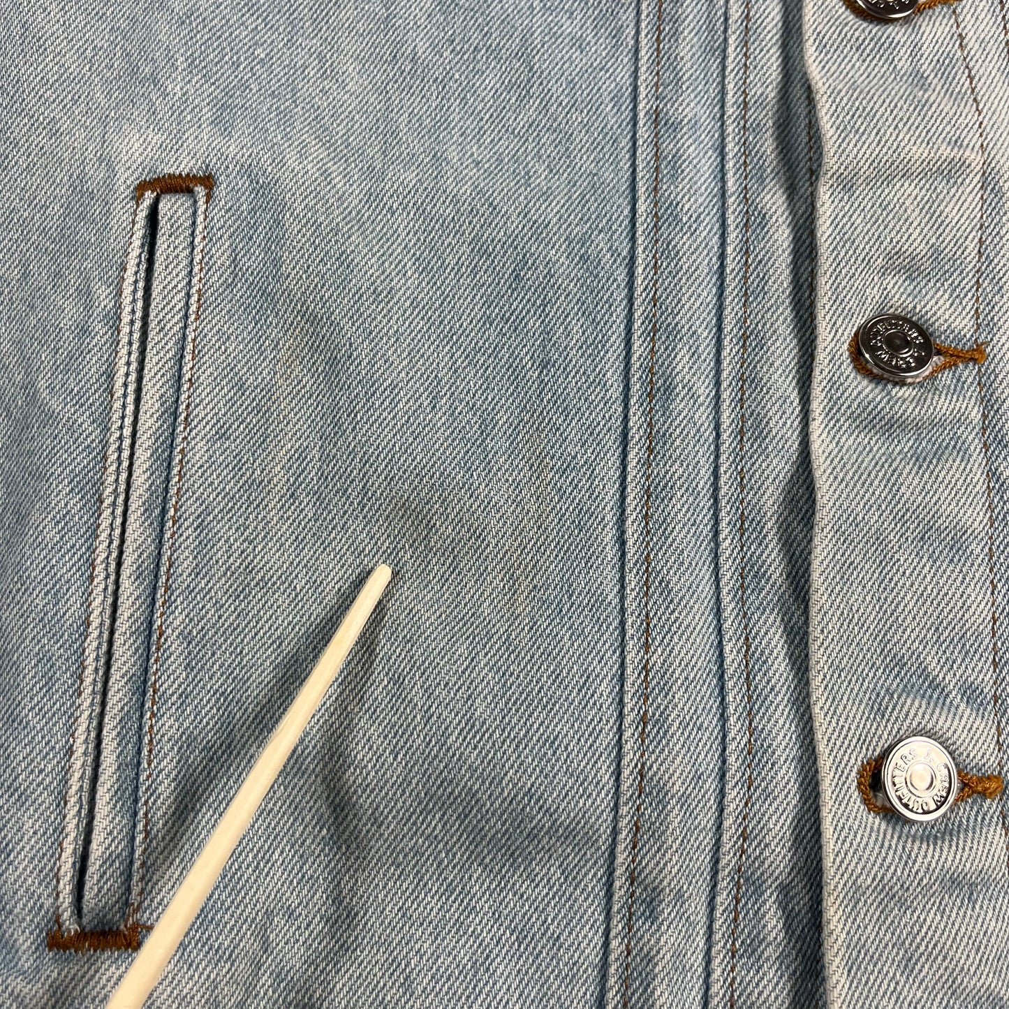 90s VTG J. Crew light wash denim cutoff vest - M/L