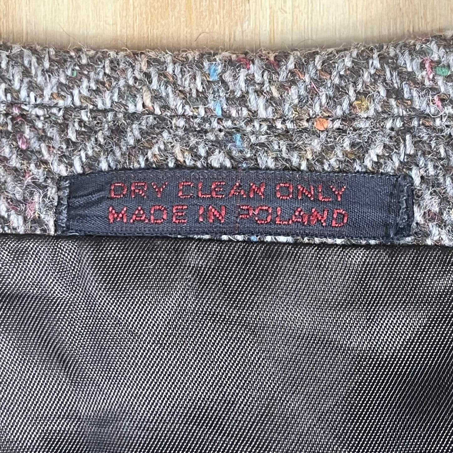 90s VTG Hanover Square Parisian donegal wool blazer - M/L