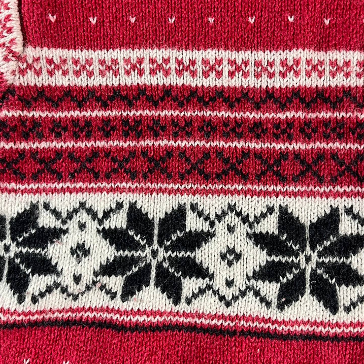 90s VTG Studio Works Fair Isle Nordic zip cardigan sweater - PL - WM/WL