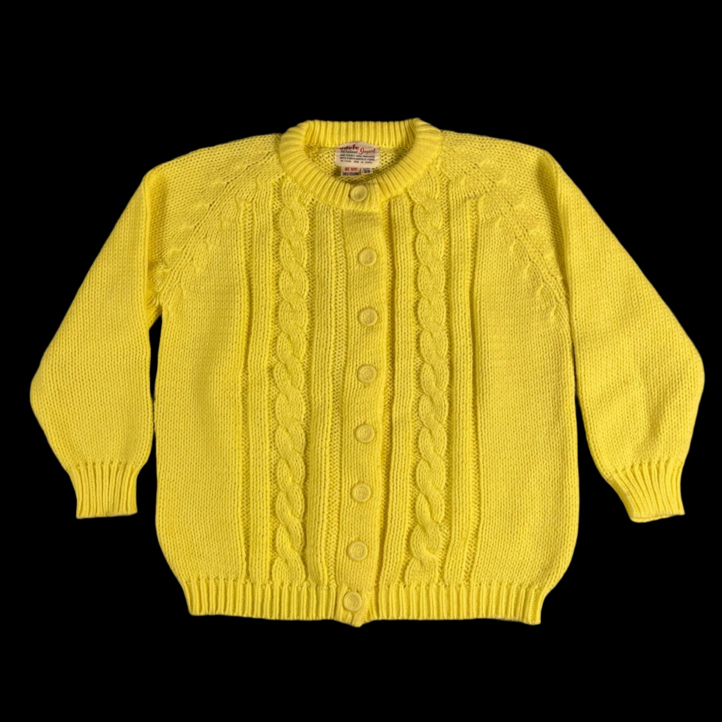 70s vintage cable knit cardigan - size S/M