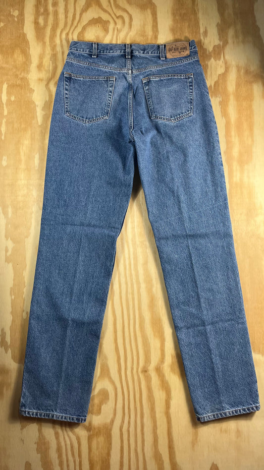 90s VTG GAP Blue Jeans No 8 RLX relaxed straight denim - 32x35